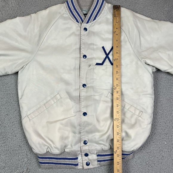 Vintage Duluth Hockey Satin Jacket Minnesota Button Up Varsity Coat - Picture 11 of 12